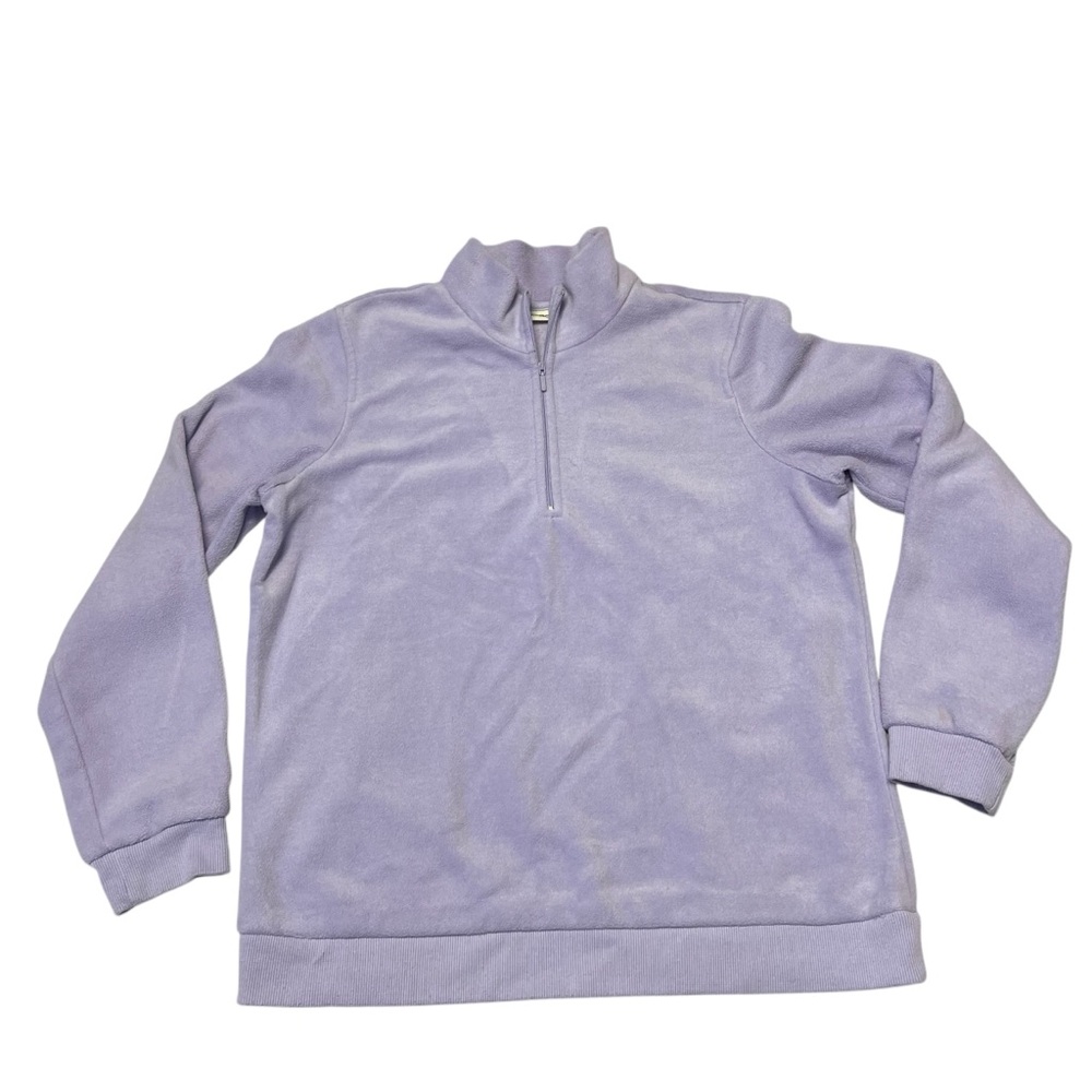 Cherokee - Women’s Lilac Fleece 1/4 Zip Sweater Sz Large